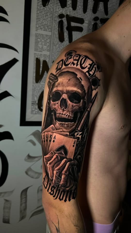Black and grey realism tattoo by Masoo